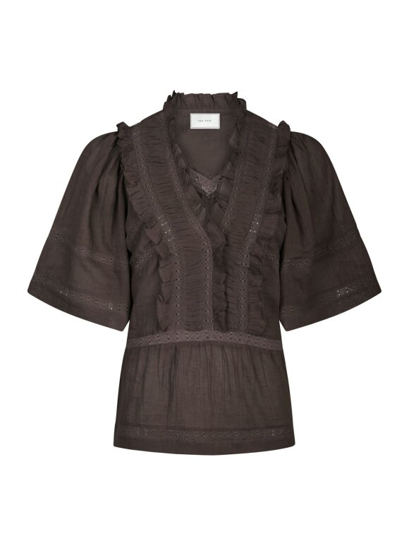 Neo Noir - Evienne s Voile Top Dark Brown