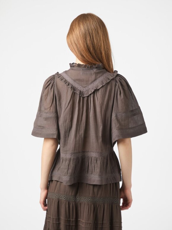 Neo Noir - Evienne s Voile Top Dark Brown