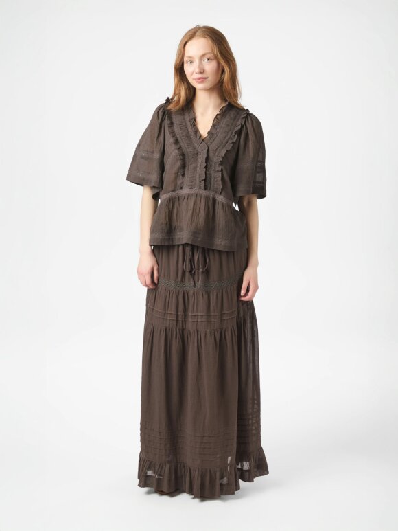 Neo Noir - Evienne s Voile Top Dark Brown