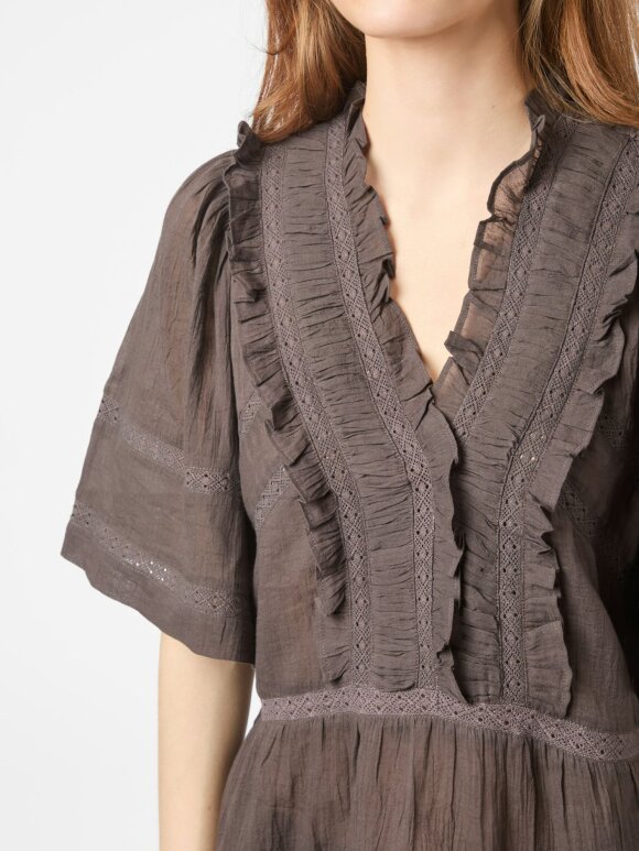 Neo Noir - Evienne s Voile Top Dark Brown