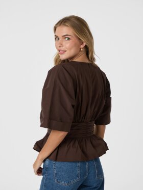 Neo Noir - Annegret Poplin Blouse Chocola