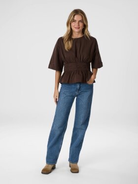 Neo Noir - Annegret Poplin Blouse Chocola