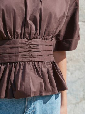 Neo Noir - Annegret Poplin Blouse Chocola