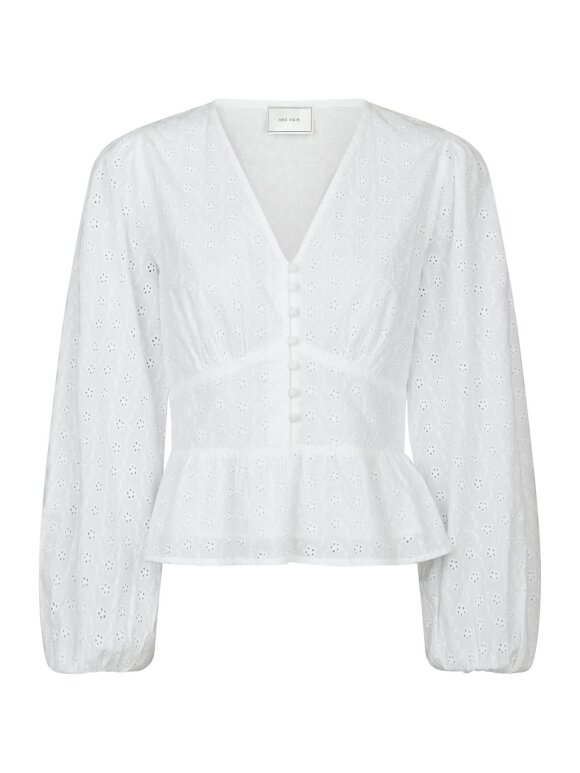 Neo Noir - Neroni Embroidery Blouse White