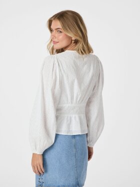 Neo Noir - Neroni Embroidery Blouse White