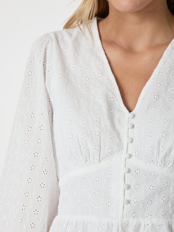Neo Noir - Neroni Embroidery Blouse White
