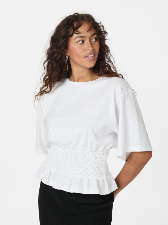 Neo Noir - Dray Boxy Smock tee White