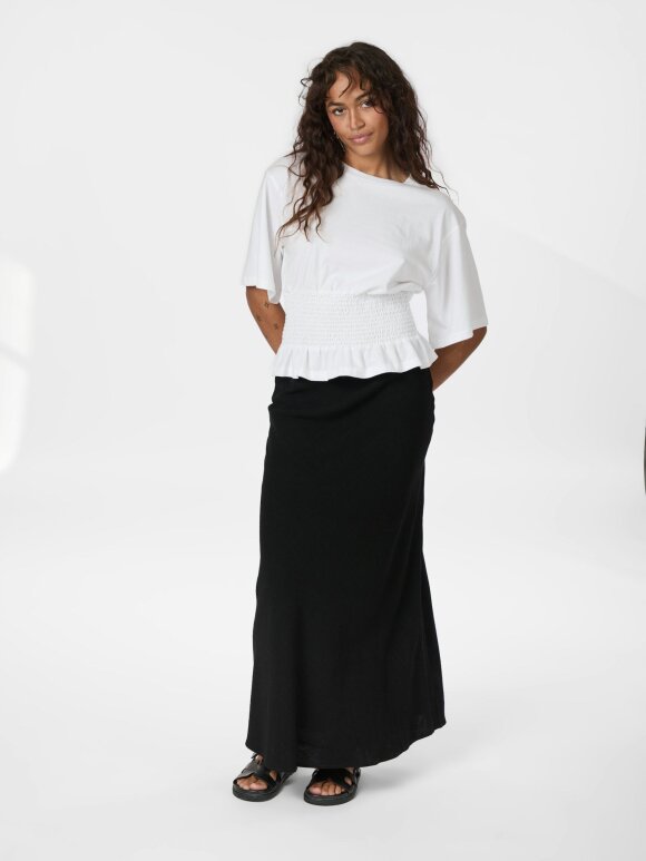 Neo Noir - Dray Boxy Smock tee White