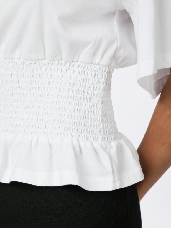 Neo Noir - Dray Boxy Smock tee White