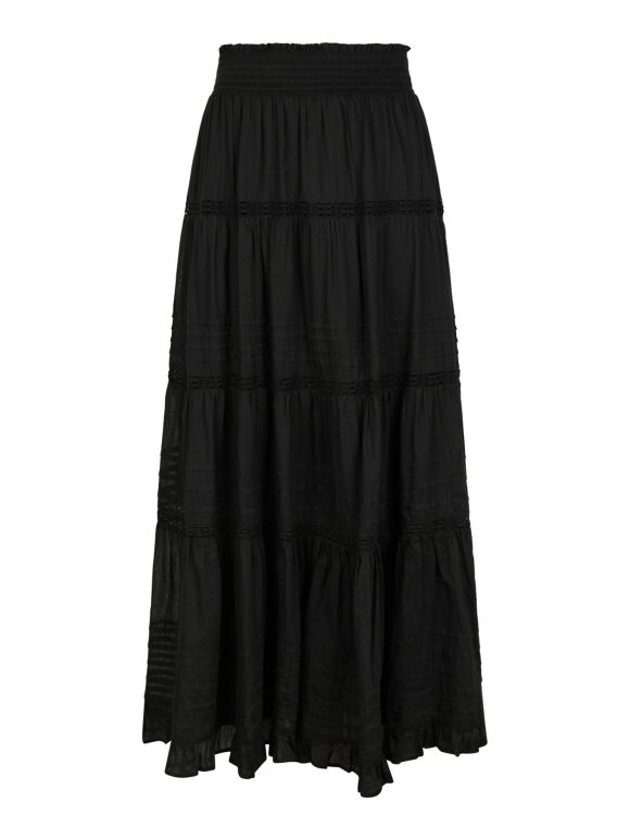 Neo Noir - Felicia S Voile skirt Black