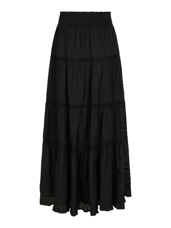 Neo Noir - Felicia S Voile skirt Black