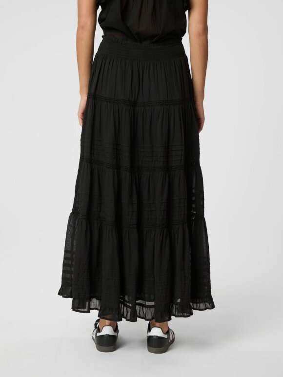 Neo Noir - Felicia S Voile skirt Black