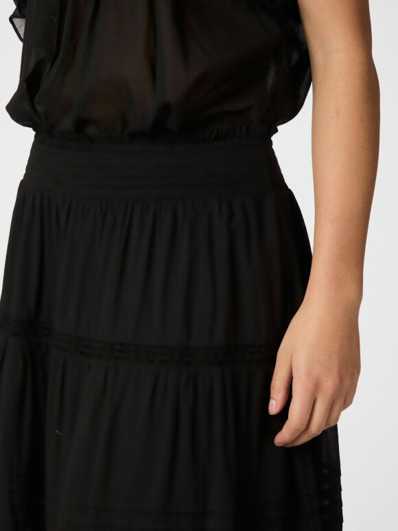 Neo Noir - Felicia S Voile skirt Black