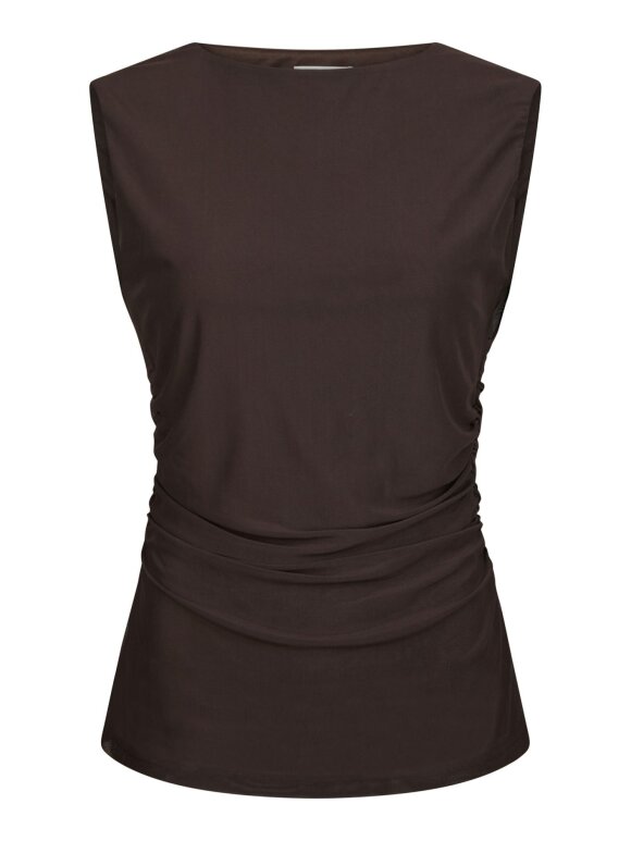 Neo Noir - Liblana Mesh Top Dark Brown