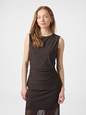 Neo Noir - Liblana Mesh Top Dark Brown
