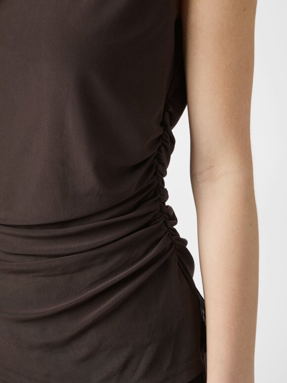 Neo Noir - Liblana Mesh Top Dark Brown
