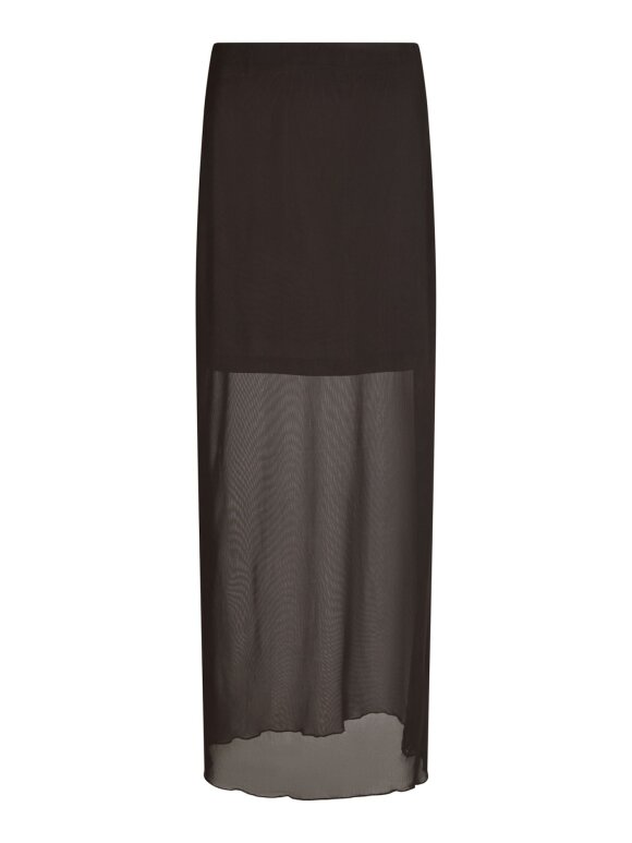Neo Noir - Marlise Mesh Skirt Dark Brown