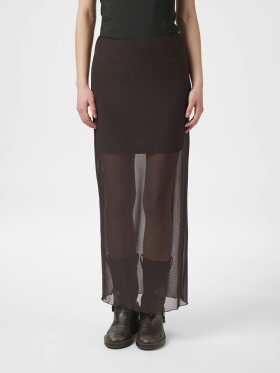 Neo Noir - Marlise Mesh Skirt Dark Brown