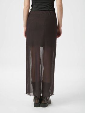 Neo Noir - Marlise Mesh Skirt Dark Brown
