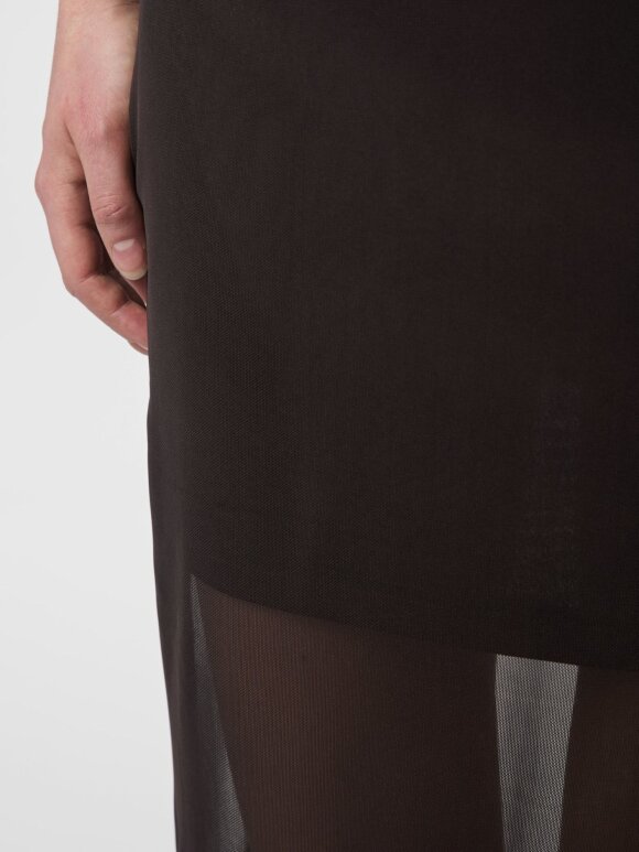 Neo Noir - Marlise Mesh Skirt Dark Brown