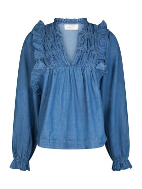 Neo Noir - Janis Denim Blouse Blue Neo Noir - Janis Denim Blouse Blue