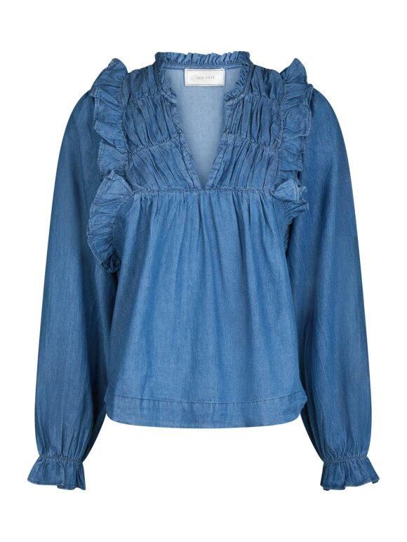 Neo Noir - Janis Denim Blouse Blue