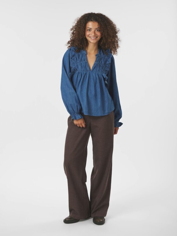 Neo Noir - Janis Denim Blouse Blue