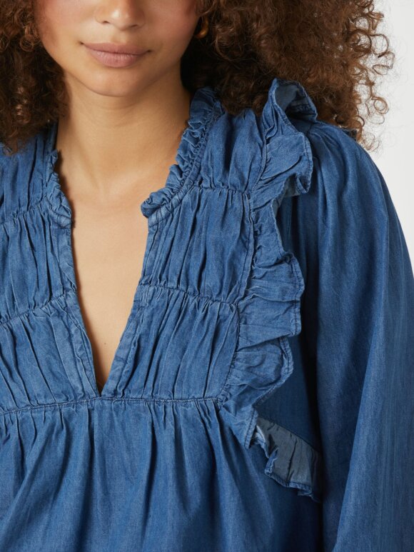 Neo Noir - Janis Denim Blouse Blue