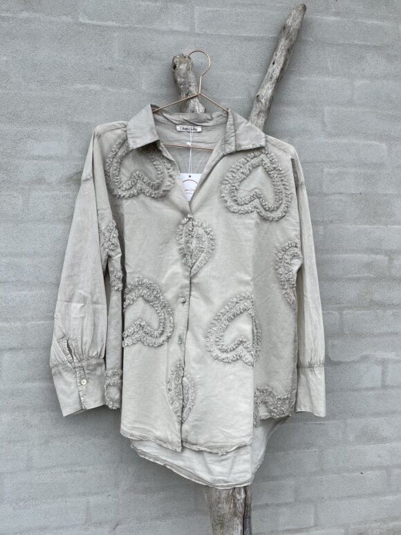 Cabana Living - Hart Love skjorte Beige