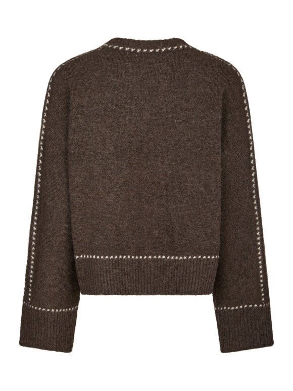 Neo Noir - Roeme Knit Stitch Blouse Brown