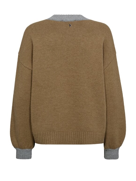 Mos Mosh - MMBeth Ottili V-Neck Knit Grey