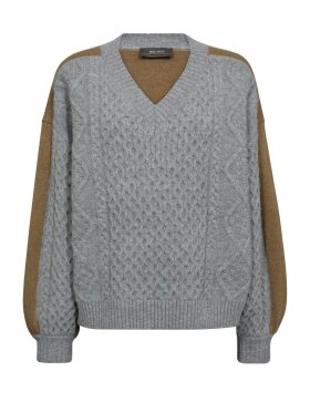 Mos Mosh - MMBeth Ottili V-Neck Knit Grey Mos Mosh - MMBeth Ottili V-Neck Knit Grey