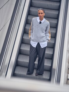 Mos Mosh - MMBeth Ottili V-Neck Knit Grey
