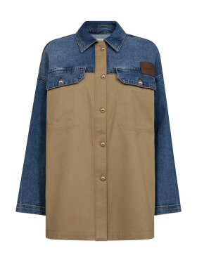 Mos Mosh - MMAlia Mix Shirt True Camel Mos Mosh - MMAlia Mix Shirt True Camel