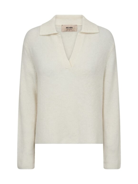 Mos Mosh - MMThora Aidy Polo Knit Ecru