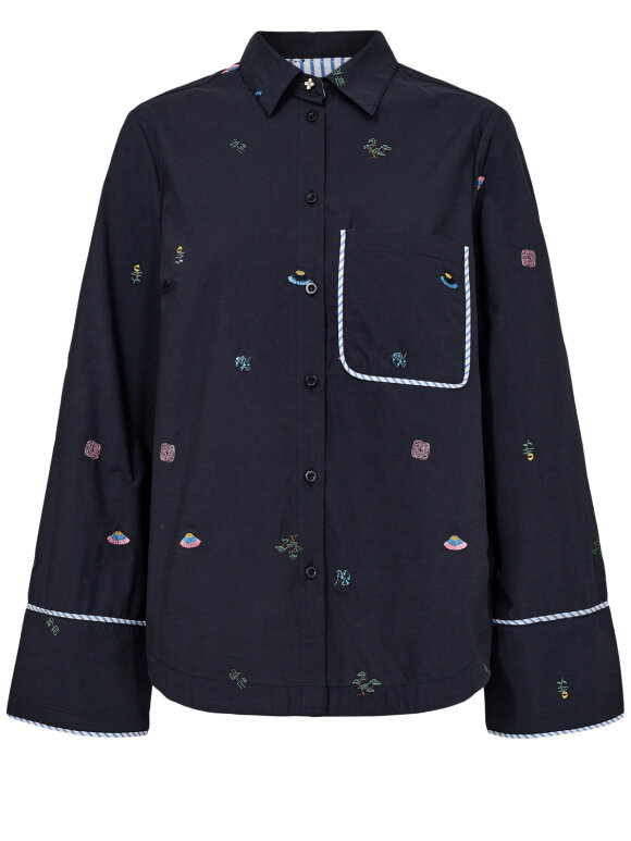 Numph - NUChiro Boxy ShirtDark Sapphir