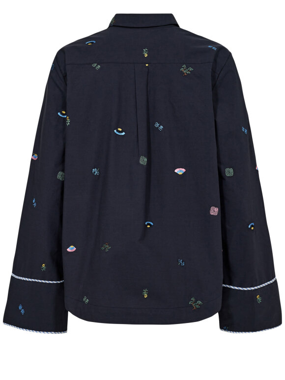 Numph - NUChiro Boxy ShirtDark Sapphir