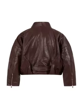 Coster Copenhagen - Leather bomber Jacket Bordeaux