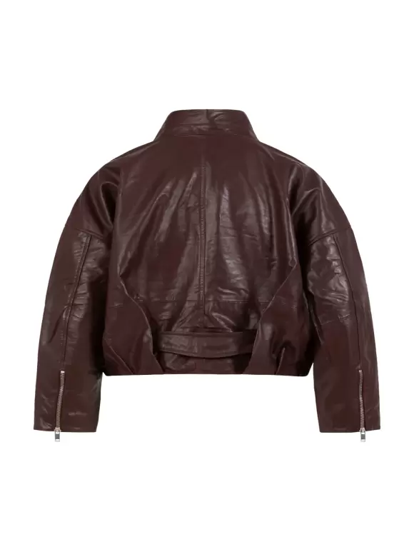 Coster Copenhagen - Leather bomber Jacket Bordeaux