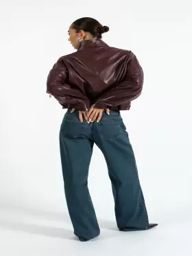 Coster Copenhagen - Leather bomber Jacket Bordeaux