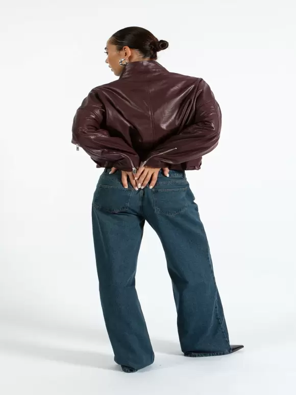 Coster Copenhagen - Leather bomber Jacket Bordeaux