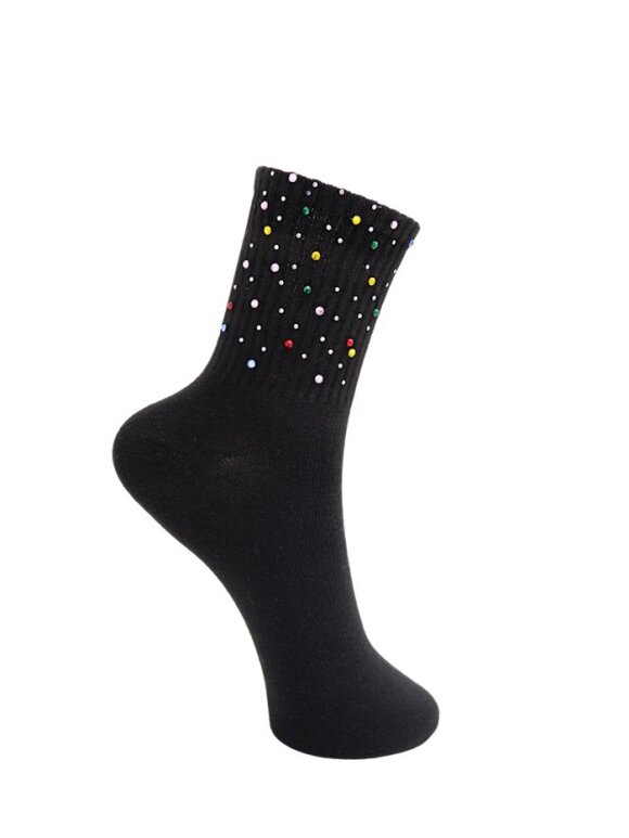 Black Colour - BCLivia Rhinestone Sock black