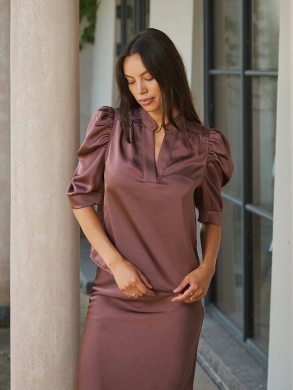 Neo Noir - Roella Heavy Sateen Blouse