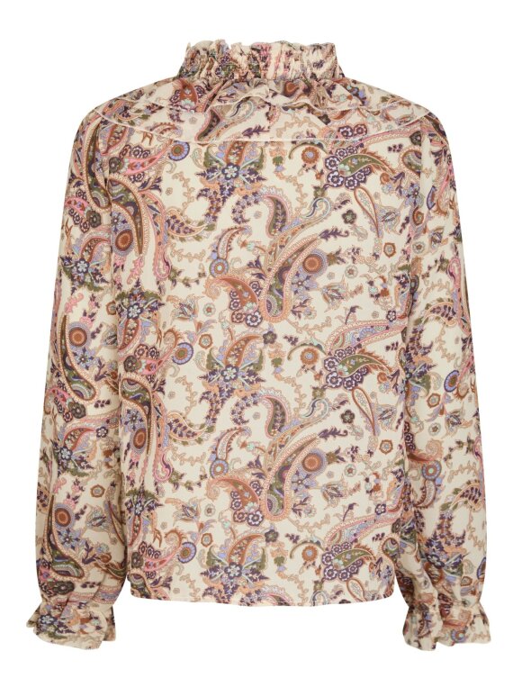 Neo Noir - Ivery Art Paisley Blouse Creme