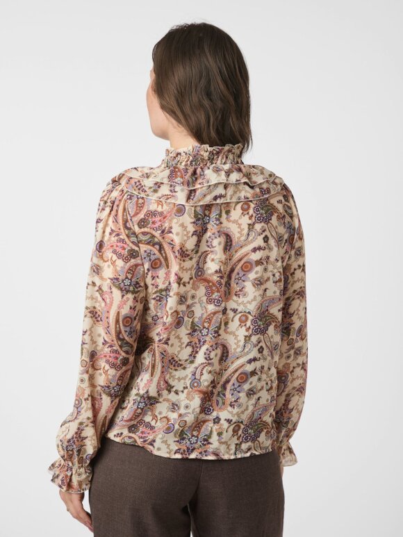 Neo Noir - Ivery Art Paisley Blouse Creme