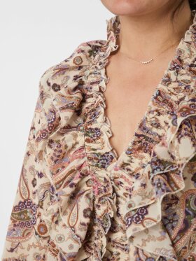 Neo Noir - Ivery Art Paisley Blouse Creme
