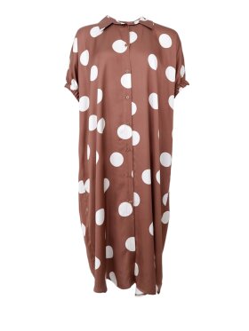 Black Colour - BCMabel satin Dress Mocca Dot