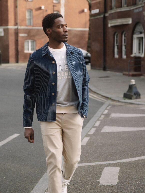 Mos Mosh Gallery - MMGMapham Stripe Denim Jacket