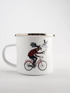 Lakor - Off to work enamel mug