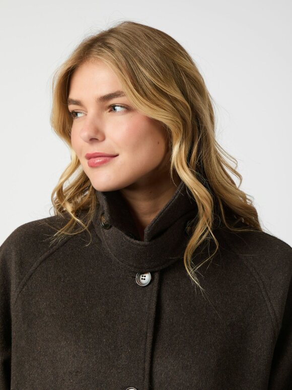 Neo Noir - Keaton Wool Coat chocolate